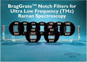 體光柵拉曼濾光片（400nm-2500nm）--- 超低數(shù)體布拉格光柵拉曼濾光片！